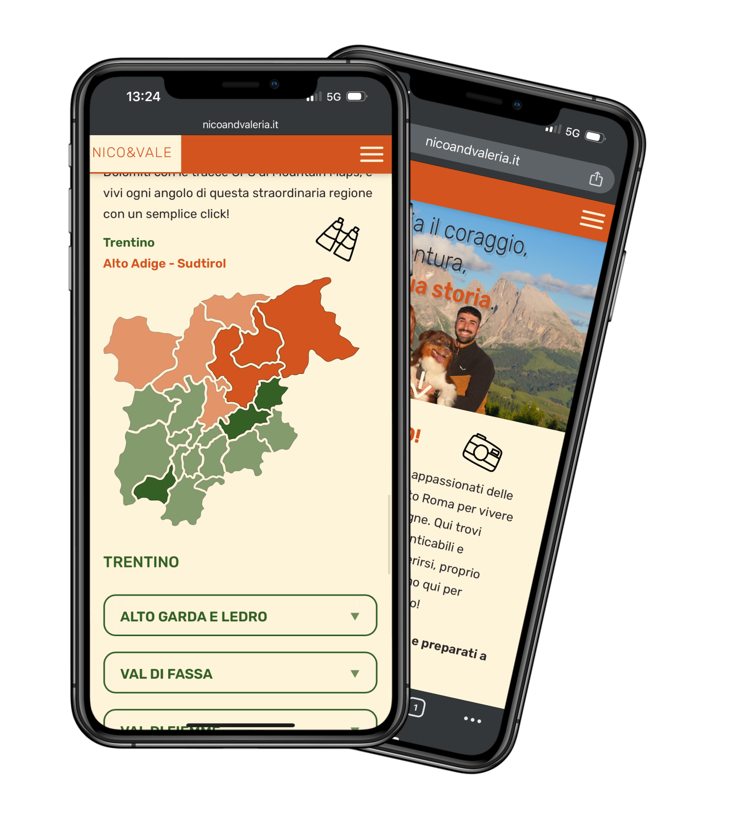 mockup sito Nico and Valeria